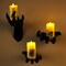 Halloween Decorations Indoor/Outdoor,3pcs Creepy Hands Wall Mountable with 3pcs Halloween led Lights and Remote Controlled,Halloween Wall Decor,Gothic Wall Decorations Indoor